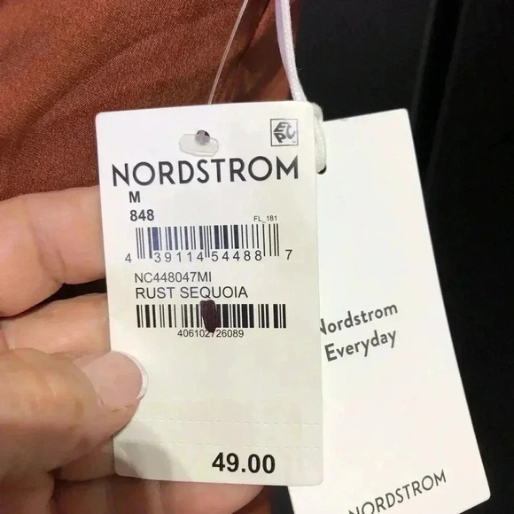 Nordstrom V-neck/back tunic/tank top/shell, Coral - Picture 6 of 8